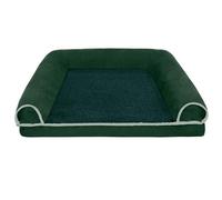 RUYICZB Lit orthopédique pour Chien, lit pour Chien avec Doublure imperméable et Housse Amovible à Fermeture éclair, canapé Lavable pour Animaux de Compagnie,Vert,50x40x9cm