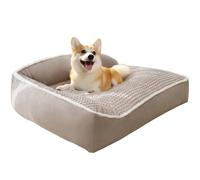 RUYICZB Lit pour Chien Interieur, Panier pour Chien Orthopédique, Dehoussable Lavable Lit Mignon avec Dessous Antidérapant Canapé pour Chiens Et Chats De Taille Moyenne Et Petite,L