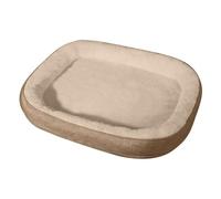 RUYICZB Lits orthopédiques pour Chiens, Lits pour Animaux de Compagnie avec Housse en Peluche Amovible, Lits pour Cages pour Chiens avec Coussin traversin à Quatre côtés,Beige,40x50cm