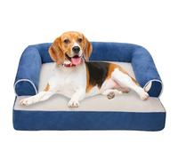 RUYICZB Panier Chien Moyen Petite Taille, Lit pour Chien Orthopedique Dehoussable Lavable, Canapé Chien Couchage Chien, Moelleux Et Doux Lit Chien Anti-Dérapant Et Imperméable,Bleu,XL