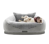 RUYICZB Panier pour Chien Moyen Taille, Lit pour Chien Memoire De Forme Rembourrage Moelleux Bords Rehaussés Lit Calmant pour Chien Et Chat Coussin Chien Lavable en Machine,M