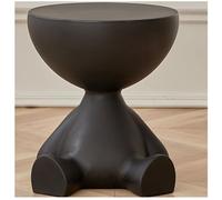 RUYICZB Petite Table D'appoint Ronde Moderne, Table D'appoint d'angle avec Rangement, Tables D'appoint De Salon, Petites Tables De Chevet pour Salon, Bureau, Chambre, Cuisine,Noir