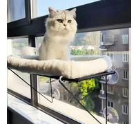 RUYICZB Pliable Lit De Fenêtre pour Chat Étagère À Métal Lit pour Animal Domestique Fort Hamac Fenêtre Chat Peut Supporter Jusqu'à 18 Kg pour Les Bains De Soleil, La Sieste, 55 X 31Cm