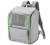 RUYICZB Sac À Dos Chat Respirant, Sac À Dos Transport pour Chat Petit Chien avec Harnais Intérieur, Sac À Dos Pliable pour Chat pour Voyage en Train/Voiture/Restaurant/Avion,Gray Green