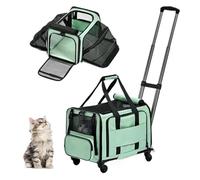 RUYICZB Sac de Transport pour Animaux de Compagnie approuvé par Les compagnies aériennes avec roulettes, Sac de Transport Extensible à roulettes pour Chat et Chien
