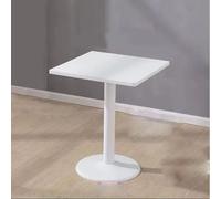 RUYICZB Table D'appoint Carrée De Ferme, Table D'appoint avec Pieds Ronds, Petites Tables D'appoint Carrées D'extérieur, Tables Centrales Simples pour Salon, Chambre, Appartement,Blanc,S