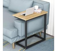 RUYICZB Table D'appoint en C, Table D'appoint De Bureau D'ordinateur, Tables De Canapé Coulissantes, Tables D'appoint Modernes pour Chambre À Coucher, Salon, Canapé, Bureau,Black Walnut,XL