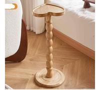 RUYICZB Table De Bar À Cocktail Ronde, Tables À Boissons pour Petits Espaces, Tables D'appoint Rondes en Bois, Table Haute pour Plantes D'intérieur,Log Color Heart Shaped