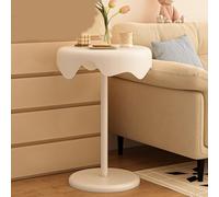 RUYICZB Table De Chevet Moderne, Petites Tables D'appoint Rondes Créatives, Petites Tables D'appoint Rondes en Métal, Table D'appoint À Pétales pour Chambre, Canapé, Fauteuil, Patio, Salon,Blanc
