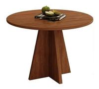 RUYICZB Tables Centrales en Bois pour Salon, Tables À Manger Rondes De Style Ferme, Table D'appoint De Style Ferme pour Chambre, Bureau, Hôtel, Restaurant,Walnut,40 * 48cm