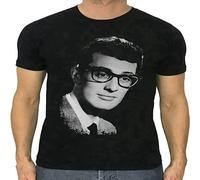 ruyin Buddy Holly T-Shirt Men Shirt Bob The Cricket Black S