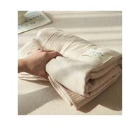 RUZGAR Drap de Dessus Gaze Coton pour lit Simple Double King Super King Drap Plat 160x230cm 200x230cm 245x250cm 245x270cm 1/2 Personnes(Camel,245x270cm)
