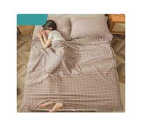 RUZGAR Drap de Sac de Couchage 100% Coton for Adulte, Sac de Couchage et Draps de Voyage Simple Double, Drap de Sac de Couchage de Camping, Draps de Camping (Color : Pink C, Size : 180x210cm-70x82)