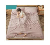 RUZGAR Drap de Sac de Couchage 100% Coton for Adulte, Sac de Couchage et Draps de Voyage Simple Double, Drap de Sac de Couchage de Camping, Draps de Camping (Color : Pink A, Size : 120x210cm-47x82)