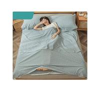 RUZGAR Drap de Sac de Couchage 100% Coton for Adulte, Sac de Couchage et Draps de Voyage Simple Double, Drap de Sac de Couchage de Camping, Draps de Camping (Color : Blue, Size : 200x210cm-78x82)
