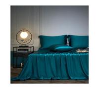 RUZGAR Drap Plat en Pure Soie 170x230cm 230x250cm 250x250cm Hôtel de Luxe 6A+ Draps de lit 1/2 Personnes Ultra Doux Respirant Facile d'entretien (Color : Green A, Size : 230x250cm)