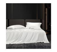 RUZGAR Drap Plat en Soie Lavée 170x230cm 230x250cm Drap de Dessus Luxueux et Rafraîchissant Draps de lit 2 Personnes Ultra Doux de Qualité Supérieure (Color : White, Size : 230x250cm+48x74cm x2)