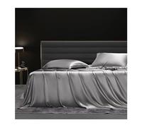 RUZGAR Drap Plat en Soie Lavée 170x230cm 230x250cm Drap de Dessus Luxueux et Rafraîchissant Draps de lit 2 Personnes Ultra Doux de Qualité Supérieure (Color : Gray, Size : 230x250cm)