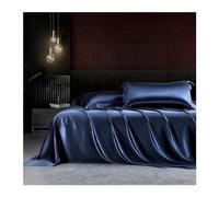 RUZGAR Drap Plat en Soie Lavée 170x230cm 230x250cm Drap de Dessus Luxueux et Rafraîchissant Draps de lit 2 Personnes Ultra Doux de Qualité Supérieure (Color : Blue, Size : 230x250cm)