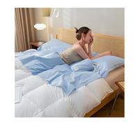 RUZGAR Sac de Couchage Coton 1 2 Personnes Drap de Sac de Couchage de Voyage Léger Confortable pour Camping Randonnée Hôtel Train Auberges (Color : Blue, Size : 180x210cm-70x82)