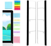 Ruzister Lot de 2 Accessoires de Bureau pour Moniteur, Tableau Mémo, Tableau de Message, Fournitures pour Femme/Homme, Porte-Notes Autocollantes pour Ordinateur avec Notes Adhésives