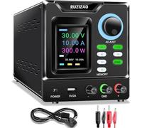 RUZIZAO Alimentation de Laboratoire Programmable 30V 10A Alimentation Stabilisée Réglable avec Mémoires/Interrupteur de Sortie/Encodeur Alimentation Laboratoire avec Logiciel et Écran LCD Couleur