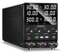RUZIZAO Double Alimentation de Laboratoire 30V 10A Série Parallèle Alimentation Réglable 60V10A 30V20A Encodeur DC Alimentation Réglable Double Sortie Alimentation de Laboratoire Réglable 4 en 1