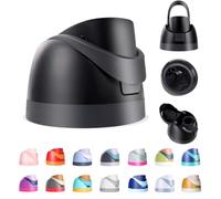 Ruzkq Couvercle de rechange pour Owala Freesip, compatible avec Owala Cup 473,6 g, 680,4 g, 947,2 g, 1284 g, accessoire de rechange à un bouton, étanche, sans BPA (noir)