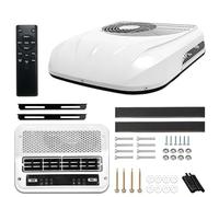 RV Air Conditioner, DC 12V 24V RVs AC Unit with Remote Control, Heating & Cooling, 8500 BTU Ultra-Low Power, Low-Profile Camper Rooftop Air Conditioner for Trailers, Trucks, Boats Cool+Heat-24V