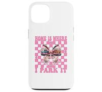 RV Camping Camper Camper Girl Mom Home is Where I Park It Coque pour iPhone 13