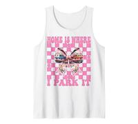 RV Camping Camper Camper Girl Mom Home is Where I Park It Débardeur