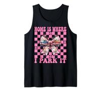 RV Camping Camper Camper Girl Mom Home is Where I Park It Débardeur