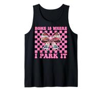 RV Camping Camper Camper Girl Mom Home is Where I Park It Débardeur