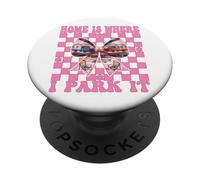 RV Camping Camper Camper Girl Mom Home is Where I Park It PopSockets PopGrip Adhésif