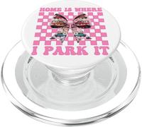 RV Camping Camper Camper Girl Mom Home is Where I Park It PopSockets PopGrip pour MagSafe