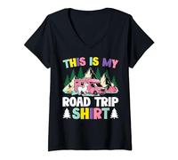 Rv Camping Road Trip Girl This Is My Road Trip Shirt T-Shirt avec Col en V