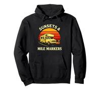 RV Camping Sunset & Mile Markers Camper Camper Sweat à Capuche