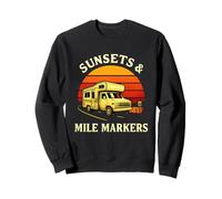 RV Camping Sunset & Mile Markers Camper Camper Sweatshirt