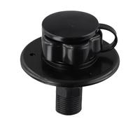 RV City Entrée d'eau avec clapet anti-retour intégré, connecteur de tuyau à bride filetée /5,1 cm/G1/2 pour utilisation en extérieur, plastique noir