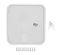 RV Electrical Cord Hatch Cover | ABS Lockable Electrical Cable Storage Door | Weatherproof Compartment for Travel Trailers/Motorhomes/Campers | Includes 2 Keys