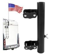 RV Flag Pole Mount, RV Bumper Flag Pole Holder with Heavy Duty Steel Bracket, Rust Resistant and Removable Mount for Parades, Boating, Deck, Dock, Beach, Camping, Outdoor Displays, Tailgating Setup