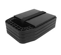 RV Jack Pad Stabilising Stabilising Jack Block Jack Prévoyez Une Preuve de Météo Antidérapante pour la Remorque de Caravane en Polypropylène 5.6x5.6 Pouces 4pcs (Noir)
