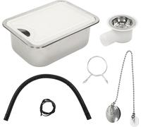 RV Lavabo 304 Grade inox Kit évier cuisine clair avec planche à découper acrylique