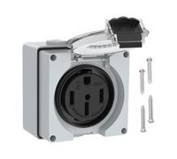 RV Power Outlet Box | Car NEMA 50 Amp Electrical Power Plug | Camper Electr