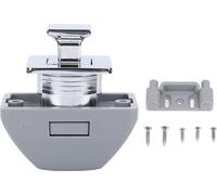 RV Push Cabinet Lock -Bouton métallique sans clé Tiroir de placard Latch Fang pour Caravan Yacht Boat Campervan Silver
