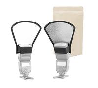 RV Réflecteur pour Flash Cobra Argent et Blanc Recto-Verso Compatible Toutes Marques Nikon Canon YONGNUO Sony PENTAX Olympus VIVITAR GODOX ETC - ADAPTOUT Marque FRANÇAISE