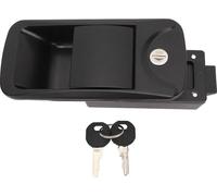 RV - Serrure de porte avec 2 boutons en alliage de zinc Flush Mount Latch poignée pour yacht Caravan Black 6,2 x 3in