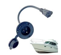 RV Shore Power Inlet - 20A Heavy-Duty Waterproof Socket, 12AWG Plug | 47x7.62cm | RV Shore Power Inlet - 20A Heavy-Duty Waterproof 12AWG Plug For RV Trailer, Boat, Camping, Outdoor Events