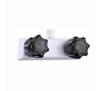 RV Shower Faucet 4 Inch Plastic Diverter Valve(white body black lid)