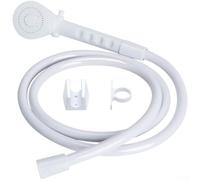 RV Shower Head Kit Plastic Rain Mode Hanging Install(White)